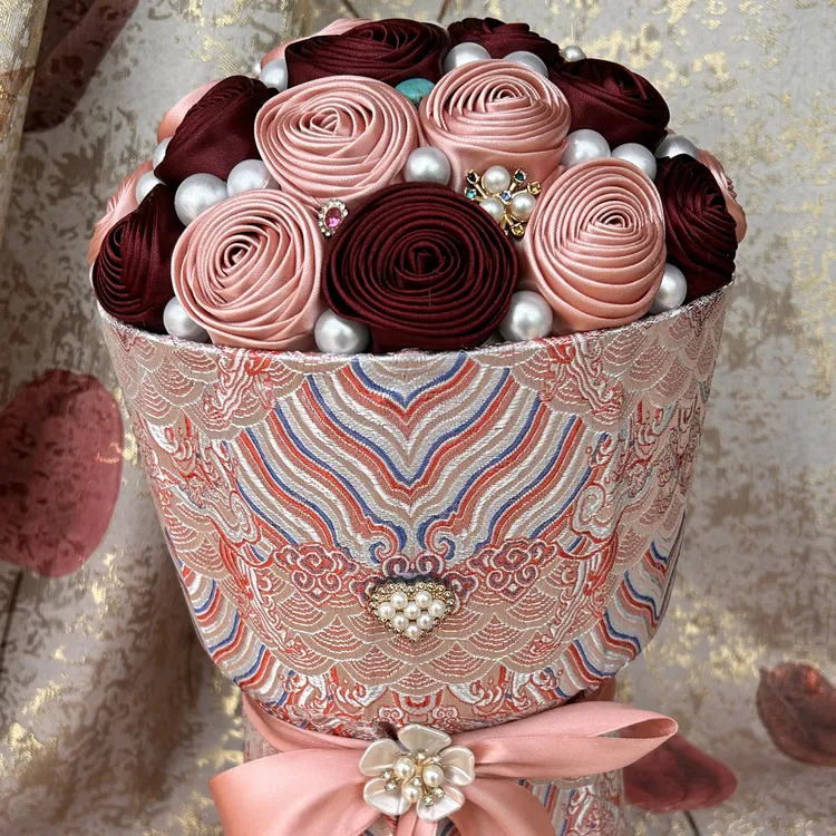 藏式纯手工永生花手工花束手捧花玫瑰花花束适合各种场合送礼珍藏