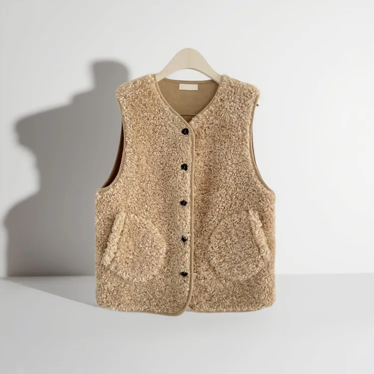 秋冬款洋气时尚气质毛毛马甲1866