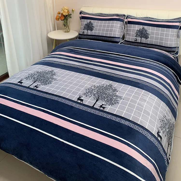 加厚牛奶绒被套单件150x200x230冬季加绒被单180x200cm珊瑚绒被罩