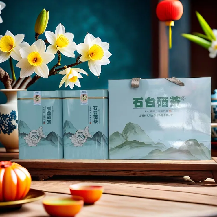石台硒茶礼盒仙寓山茶叶高山绿茶礼品茶硒茶毛峰云雾2025新茶