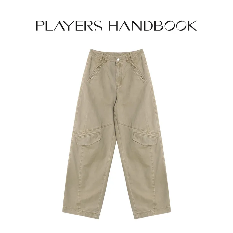 PH  《古堡》复古潮流时尚休闲百搭重工洗水大长腿工装长裤 PH5065