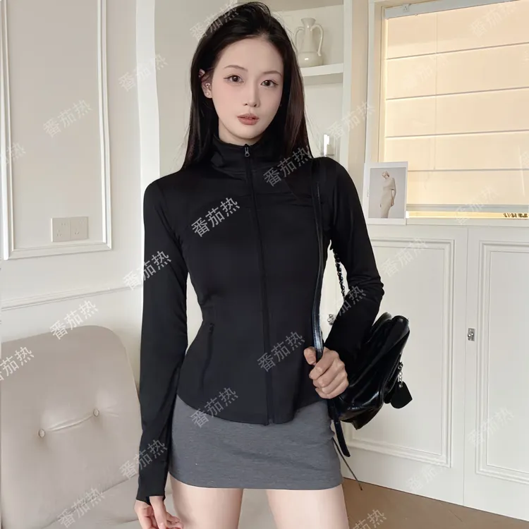 【番茄热】防晒衣立领显瘦修身UPF50+运动瑜伽女透气夏季防晒冰丝衫