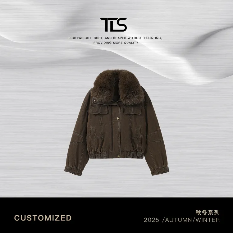 TT【小咖】95匈牙利白鹅绒SAGA狐狸毛领复古御寒保暖羽绒服Y5056