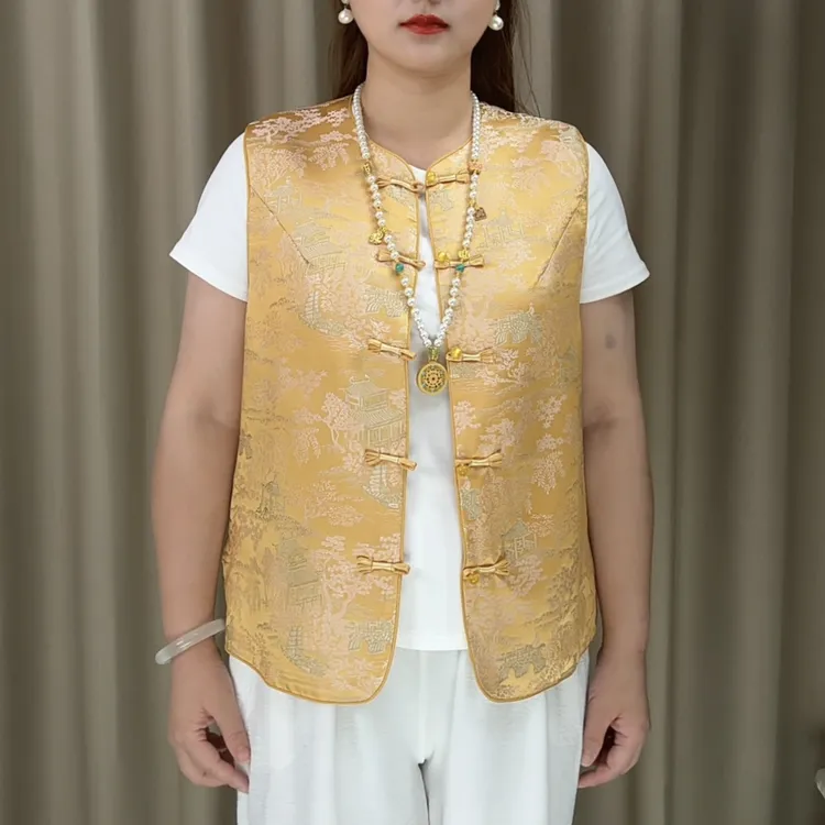马甲国风民族风妈妈装中老年服饰婆婆装上衣