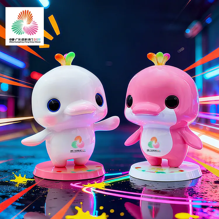 十五运会和残特奥会全运会吉祥物喜洋洋乐融融大手办摆件(20CM)