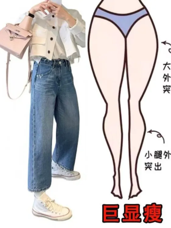 新款高档牛仔裤洋气时髦高腰直筒裤女款裤子女款爆款2025新款显瘦