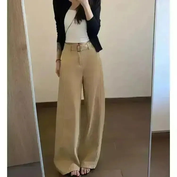 【早秋新款】2025秋季新款高腰阔腿牛仔裤女宽松显瘦垂感直筒裤子