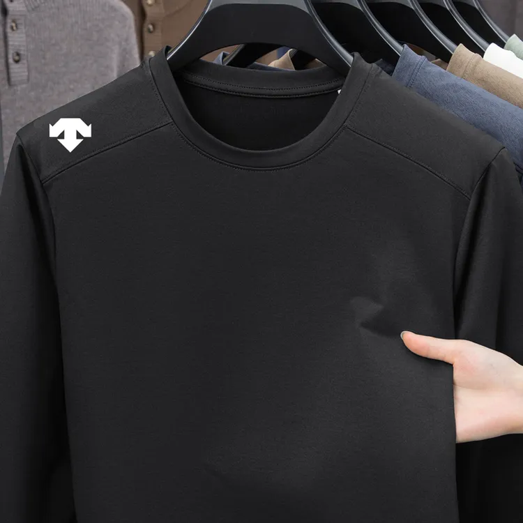 奥特莱斯撤柜丨迪桑家简约风长袖打底衫圆领秋季T恤潮流百搭休闲