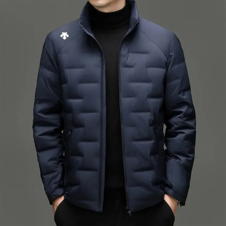 迪桑家2025年冬季新款白鸭绒羽绒服男士立领高奢品牌保暖时尚外套