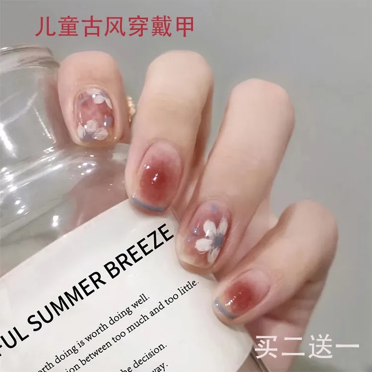 古风穿戴甲2024流行新年款山茶花上学高颜值9岁女童短款学生