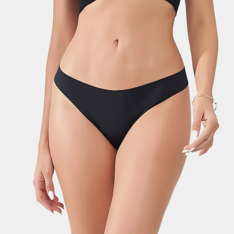 无痕女士内裤车缝裸感冰丝透气三角裤低腰性感欧美内裤