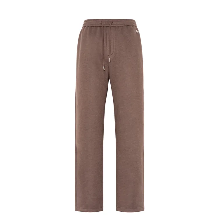 休闲裤男款2025新款羊毛直筒裤百搭宽松垂感裤子男士保暖阔腿长裤