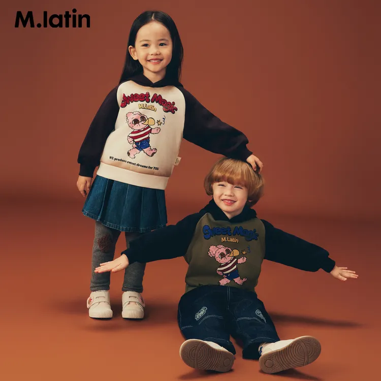 【达人专属】马拉丁童装儿童卫衣25冬装新款男女小童连帽卫衣