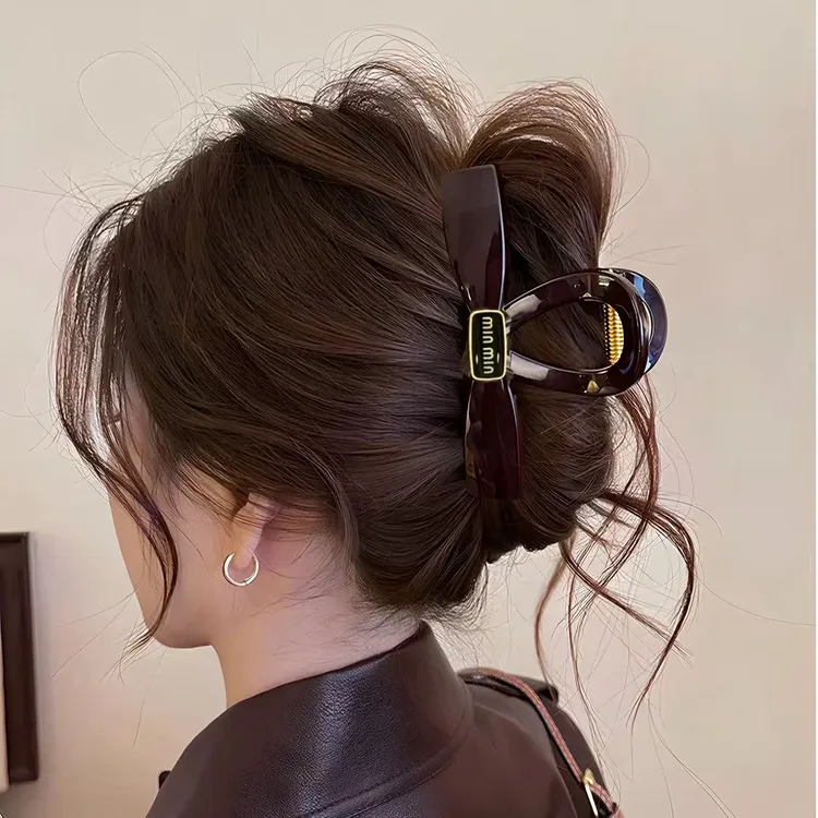 MIMILINE发卡千金风秋冬女日韩简约风抓夹优雅复古发夹法式