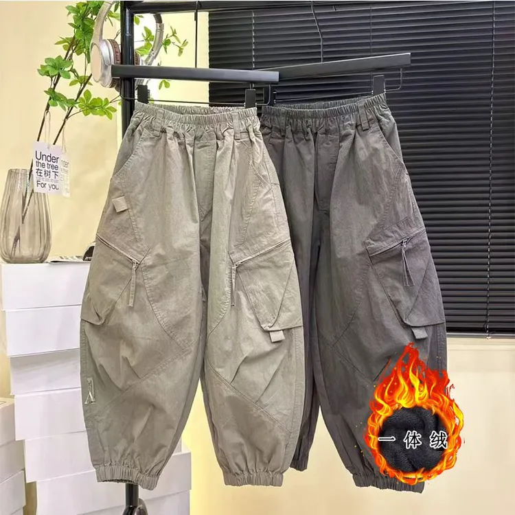 【加绒/不加绒】儿童纯棉2025新款韩版男女童时尚韩范宽松潮流工装