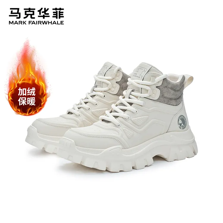 马克华菲马丁靴男款冬季新款加厚保暖雪地靴男士靴子加绒棉鞋男鞋