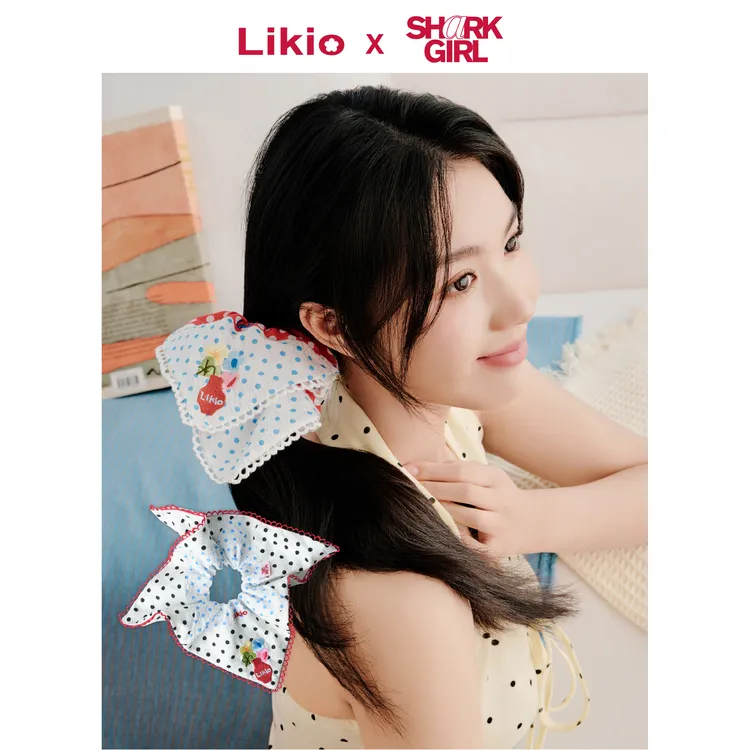 Likio x Sharkgirl 插花系列 刺绣花瓶错位拼接 设计感发圈