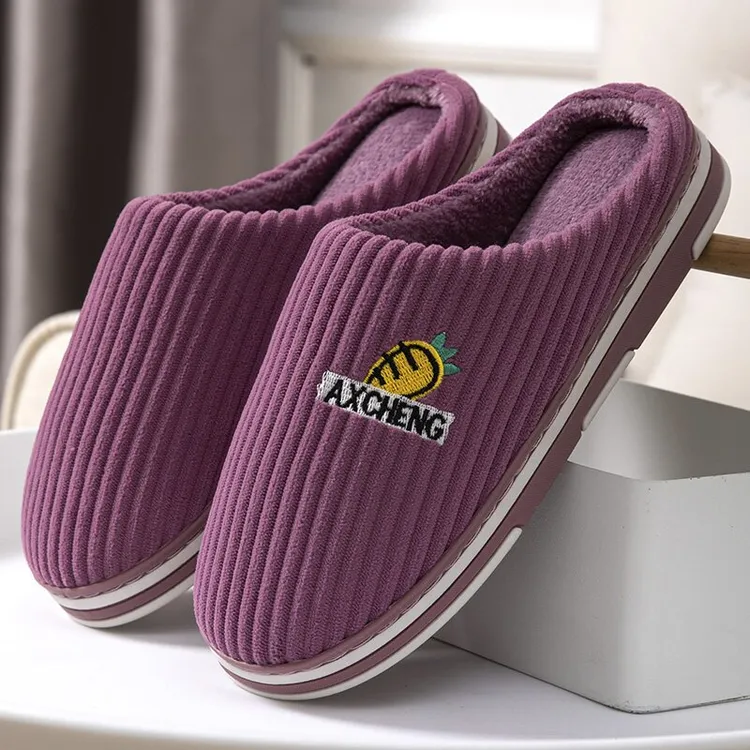 冬季防滑厚底毛绒居家室内保暖棉拖鞋男女情侣保暖适用冬天拖鞋