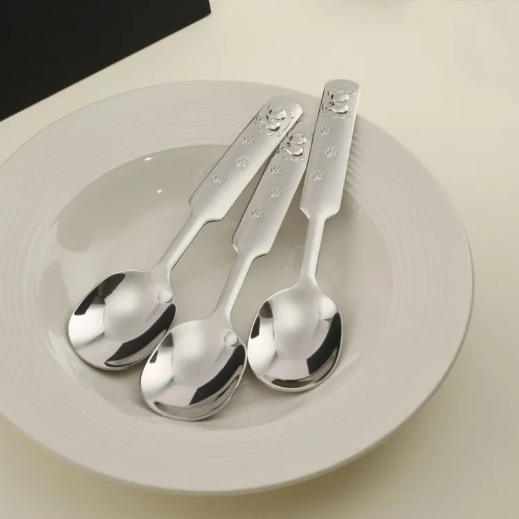 【3个装】304不锈钢卡通考拉勺儿童吃饭勺子短柄勺子宝宝吃饭喝汤勺