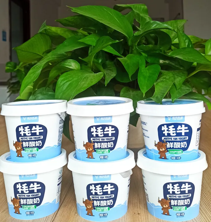 阿坝红原雅克乳业牦牛鲜酸奶140克/杯6杯体验装包邮