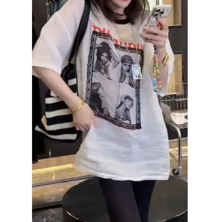 2025夏季新款显瘦大码休闲亚麻T恤