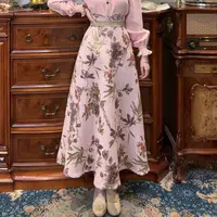 【一生罗曼】法式新款设计感提花大摆秋冬半身裙B1324