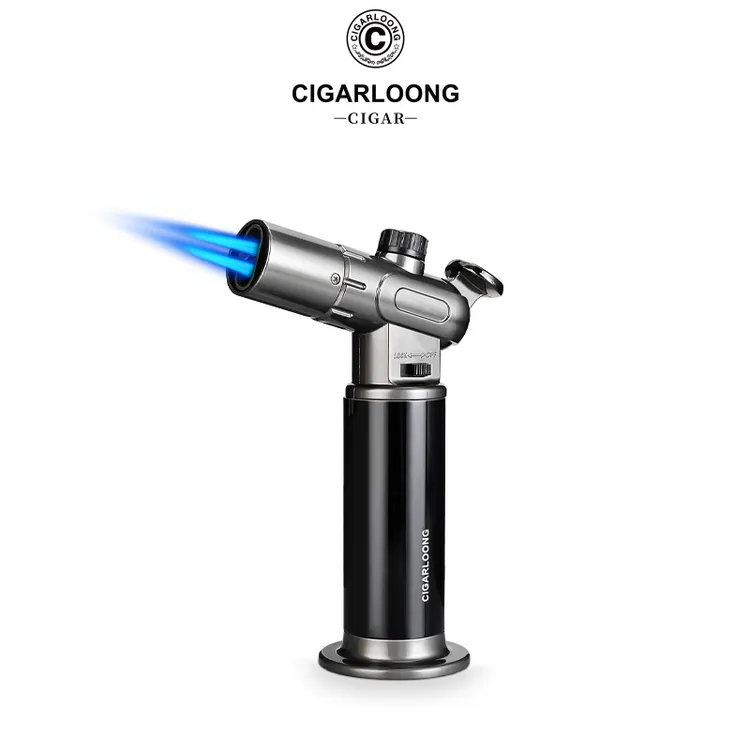 茄龙雪茄打火机双火防风直冲高温喷枪式雪茄艾灸打火机CLB-20EAA