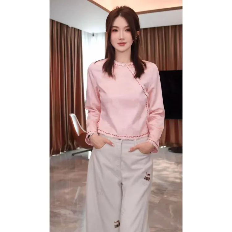 yiyiya.Guo艺艺吖【美满如蝶】新中式中国风斜襟盘扣上衣120106SS52