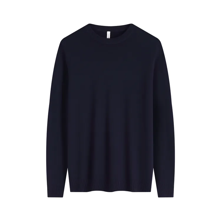 秋冬款男打底针织毛衣圆领长袖纯色内搭休闲简约通勤男士轻熟