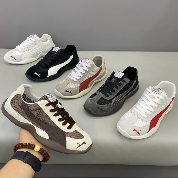 四季新款低帮系带网面拼接透气防滑软底舒适休闲潮流时尚百搭男鞋