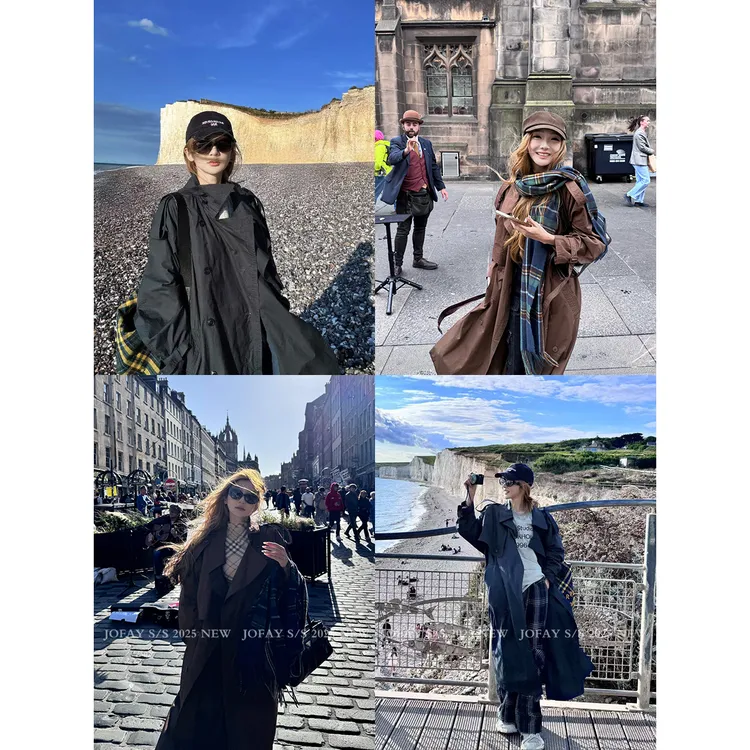 【CHASINGLIGHT】|爱丁堡风衣|老钱气质风衣 长款时尚设计师风W2810