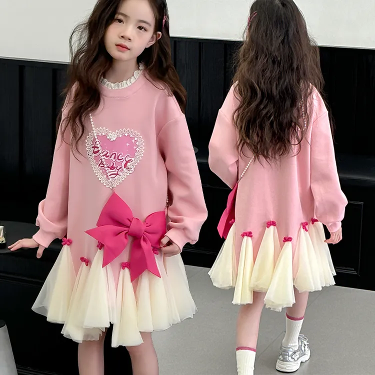 女童秋装连衣裙2025新款中大童公主裙春秋韩版小女孩卫衣裙子洋气