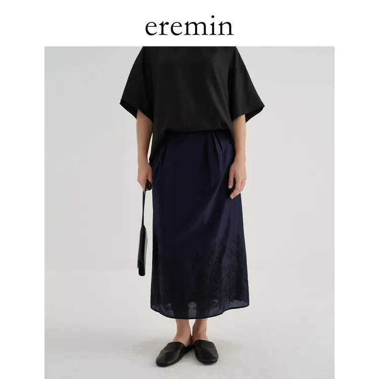 DE Mincollection绣花裙/重工丝棉欧根纺立体刺绣精致半身裙55425