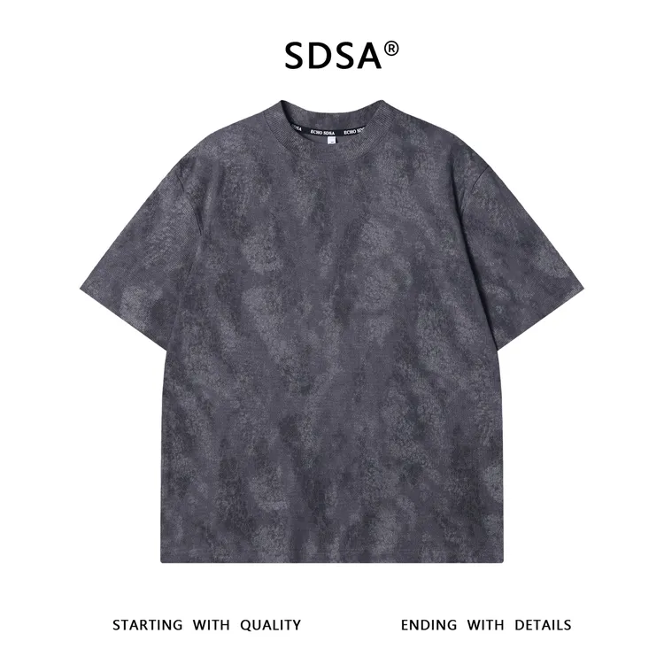 夏季高级感新款韩版肌理感细闪圆领短袖T恤百搭时尚宽松套头上衣