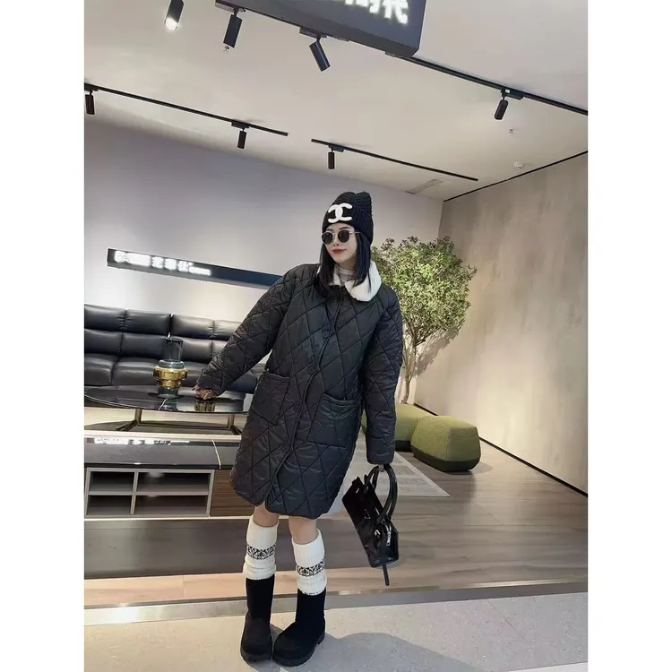 【现货】09新款大码轻薄款棉服6010时尚显瘦百搭长款秋冬休闲高级