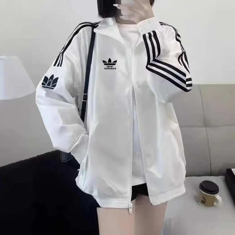 春秋季外套男新款休闲运动服宽松大码篮球服透气立领夹克女士上衣