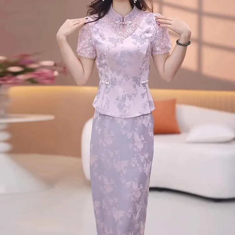 【上衣+半身裙】时尚优雅套装裙女2025夏季新款精致轻奢显瘦两件套