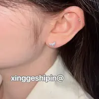 非金属亚克力耳饰 K809小牛角包耳饰