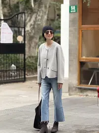 羊绒羊毛双面呢外套25AW0325