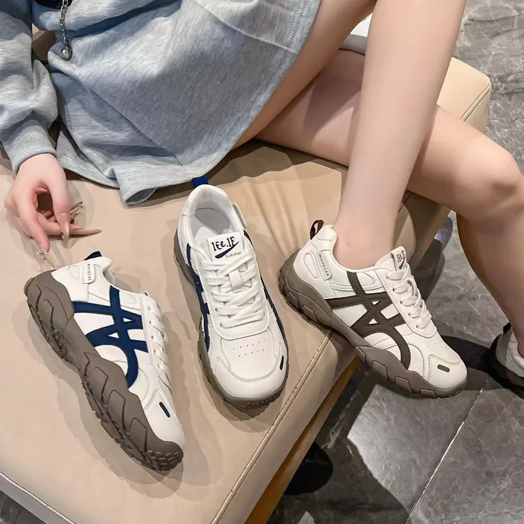 复古厚底德训鞋女2025秋季新款阿甘鞋休闲百搭户外防滑登山运动鞋