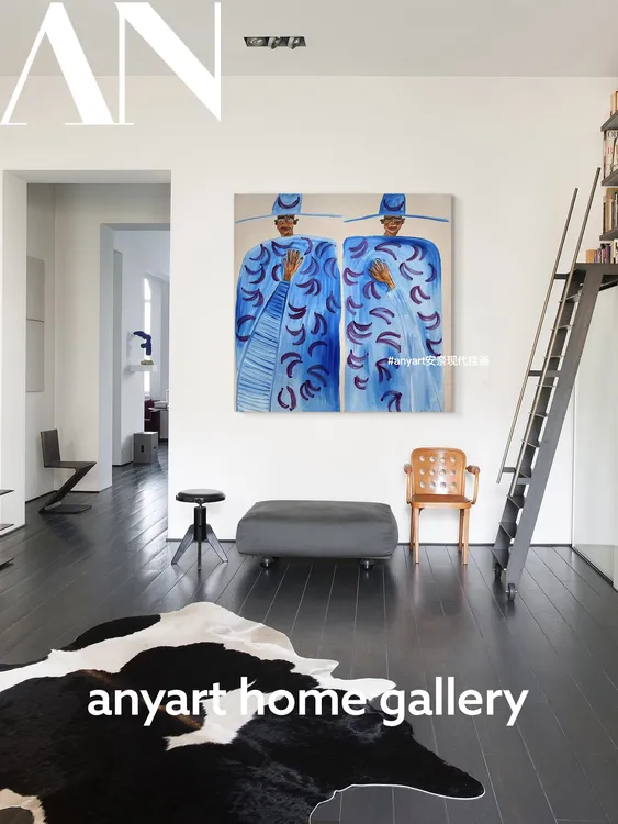 安奈挂画*中古包豪斯风格装饰画壁炉挂画复古法式小众复古氛围感