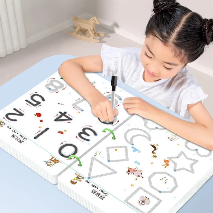 儿童控笔训练字帖描红本幼儿园入门画画本3岁6宝宝专注力涂色绘