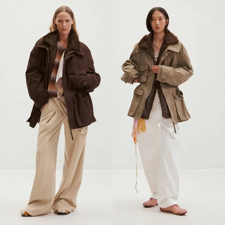 现货Gemini买手店MEDIUM WELL 可拆兔毛两件套派克棉服2025秋冬