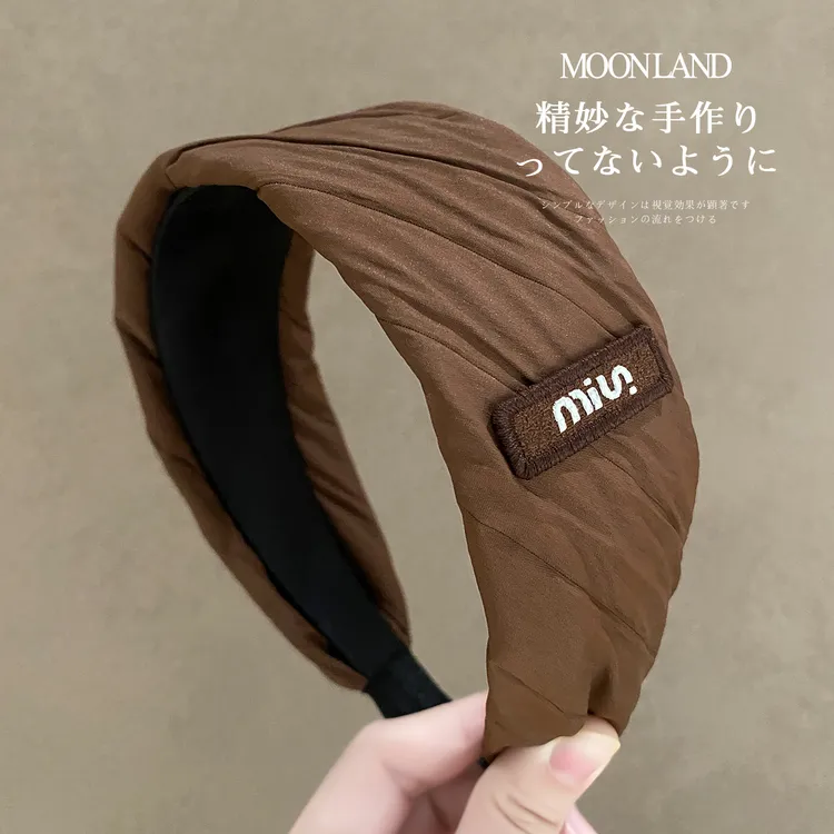 复古日常外戴布艺发箍女新款高颅顶洋气时尚发卡宽边洗脸压发头箍