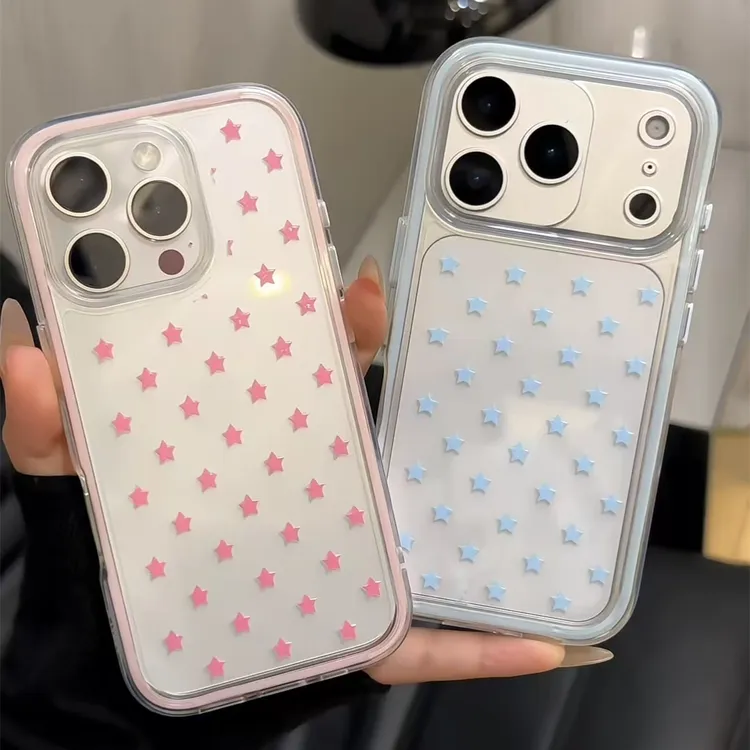 ins风满屏星星适用苹果17华为p70oppo小米15vivo三合一炫彩手机壳