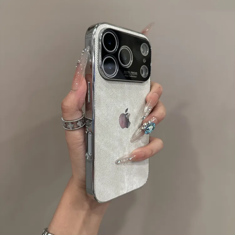 适用苹果17带镜头膜大视窗手机壳iPhone16promax高档15全包14电镀