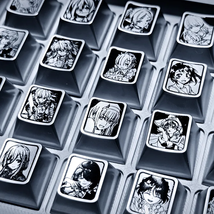 金属键帽 美少女集合动漫键帽 雕刻二次元