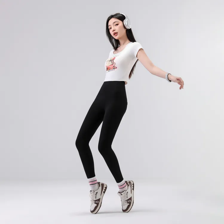 NBSP夏季薄款高腰收腹压缩提臀裤防晒塑形显瘦后口袋外穿独特设计