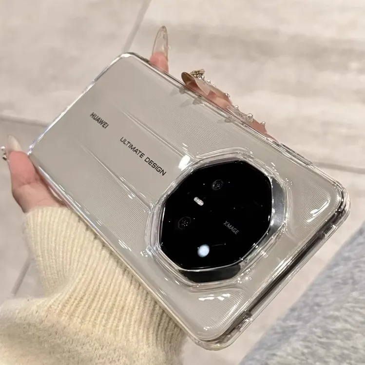 适用华为mate80RS非凡大师70rs新款透明防摔全包高级感透亮超薄壳