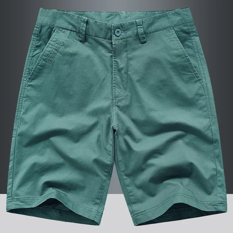 GS男士纯色五分裤短裤简约百搭宽松休闲纯棉中裤沙滩裤